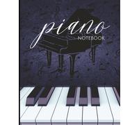 Unique Piano Keys Notebook: 100 Lined Wide Ruled Pages, 7.5 x 9.25 Format, Note Taking for Students, Teachers, Boys, Girls, Teens, Musician Gift