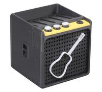 Unique Pick Box - Soporte de exhibición ligero con forma de altavoces para guitarra, accesorios de instrumentos musicales, caja de guitarra con ranura