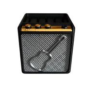 Unique Pick Box - Soporte de exhibición ligero con forma de altavoces para guitarra, accesorios de instrumentos musicales, caja de guitarra con ranura