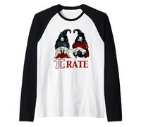Unique Pirate GNOME and Funny Pi Day Symbol For Math Teacher Camiseta Manga Raglan