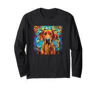Unique Rhodesian Ridgeback Mosaic Art For Women Cute Dog Mom Manga Larga