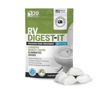 Unique RV Digest-It RV Tratamiento de inodoro, cápsula de caída, conveniente, disoluble, sin desorden, elimina olores y licua los residuos (20 cápsulas) embalaje exclusivo de Amazon