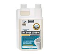 Unique RV Digest-It+ Tratamiento de tanque negro ultra concentrado extra fuerte para vehículos recreativos, tratamiento de inodoro 32 RV, elimina olores, licua residuos, evita la lectura incorrecta