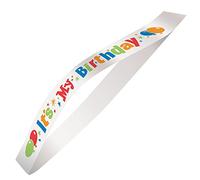 Unique Satin Sash | Multicolor | 1 Pc. Burbujas Fajín de Satén de Cumpleaños-It's My Birthday, buchstabenmuster, Tamaño niño (69026)