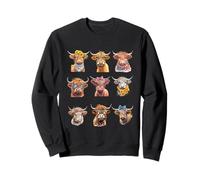 Unique Scottish Highland Cow Pattern For Women Cow Lovers Sudadera