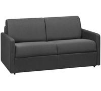 Vente-unique-Sofá Cama Italiano 2 plazas de Tela CALIFE - Gris - Cama 120 cm - Colchón 14 cm