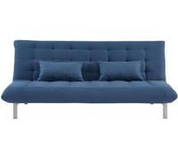 Vente-unique-Sofá Cama Clic-clac 3 plazas de Tela Hornet - Azul