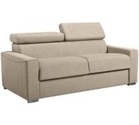 Unique Sofá cama poliéster 3 plazas beige 196x223cm