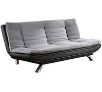 Unique Sofá cama poliéster 3 plazas gris 176x86cm