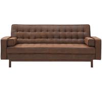 Unique Sofá cama poliéster 3 plazas marrón 230x94cm
