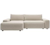 Unique Sofá cama poliéster 4 plazas crema 264x162cm