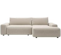 Unique Sofá cama poliéster 4 plazas crema 264x162cm