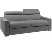 Unique Sofá cama poliéster 4 plazas gris 216x223cm