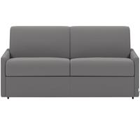 Unique Sofá cama poliéster 4 plazas gris claro 190x223cm