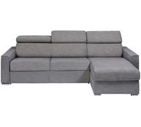 Unique Sofá cama poliéster 5 plazas gris antracita 282x223cm