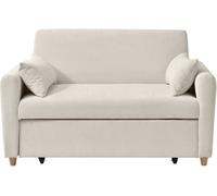 Unique Sofá cama terciopelo 2 plazas beige 140x87cm