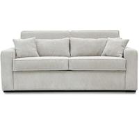 Unique Sofá cama terciopelo 3 plazas beige 194x208cm