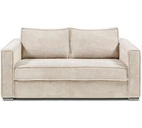 Unique Sofá cama terciopelo 3 plazas beige 195x223cm