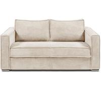 Unique Sofá cama terciopelo 3 plazas beige 195x223cm