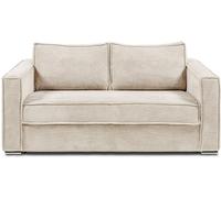 Unique Sofá cama terciopelo 3 plazas beige 195x223cm