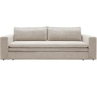 Unique Sofá cama terciopelo 3 plazas crema 244x95cm