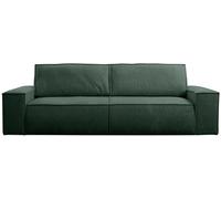 Unique Sofá cama terciopelo 4 plazas verde pino 257x102cm