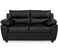 Vente-unique-Sofá 2 plazas de Piel sintética Manoa - Color Negro