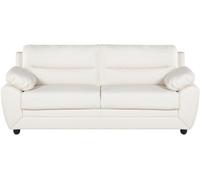 Unique Sofá fijo piel sintética 3 plazas blanco 201x82cm