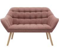 Unique Sofá fijo poliéster 2 plazas rosa 127x73cm