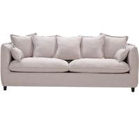 Unique Sofá fijo poliéster 3 plazas beige 197x83cm