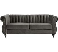 Vente-unique Chesterfield Trumbo - Sof√° de 3 plazas de Terciopelo con Efecto Espejo