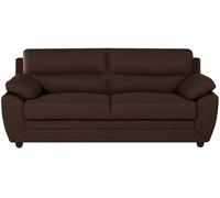 Vente-unique-Sofá de 3 plazas Manoa tapizado de Tela - Marrón