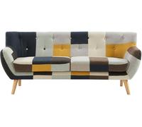 Unique Sofá fijo poliéster 3 plazas multicolor 188x80.5cm