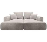 Unique Sofá fijo terciopelo 3 plazas beige 230x180cm