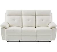 Unique Sofá relax piel 3 plazas blanco 200x92cm