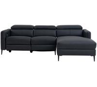 Unique Sofá relax piel 4 plazas negro 237x172cm