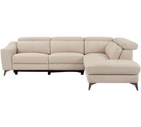 Unique Sofá relax piel 5 plazas crema 275x223cm