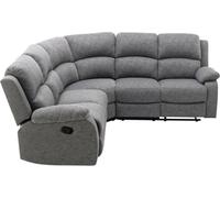 Unique Sofá relax poliéster 5 plazas gris 229x229cm