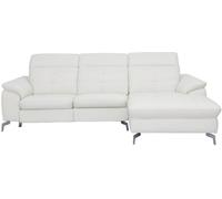 Unique Sofá rinconera piel 4 plazas blanco 250x170cm