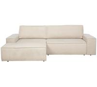 Unique Sofá rinconera poliéster 4 plazas beige 267x167cm