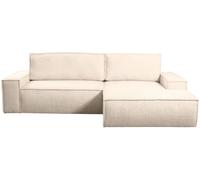 Unique Sofá rinconera poliéster 4 plazas beige 267x167cm