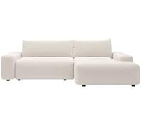 Unique Sofá rinconera poliéster 4 plazas crema 264x162cm