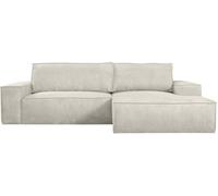 Unique Sofá rinconera terciopelo 4 plazas beige 267x167cm