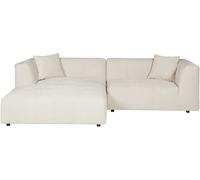 Unique Sofá rinconera terciopelo 5 plazas beige 272x161cm