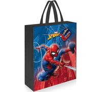 Unique Spiderman Bolsa Grande de Plástico-Fiesta de Spiderman-33cm x 28cm, Dibujo Animado, Multicolor, Talla única (59239)