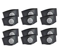 Unique Sports 301-p-6, Bandas Tacos de fútbol y Protector de Encaje (6 Pares), Color Negro Unisex Adulto, Talla única