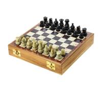 Unique Stone Art Chess Pieces and Board Set Size 20 Cm x 20 Cm