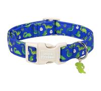 Unique style paws Collar de perro de dinosaurio de algodón con colgante de dinosaurio, collar de perro ajustable con cierre rápido y anillo en D resistente para perros pequeños, medianos y grandes