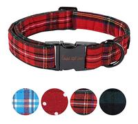 Unique style paws - Collar para perro, regalo para mascotas, ajustable, suave y cómodo con diseño de tartán para perros pequeños, medianos y grandes, cuello de 25,4-40,6 cm