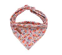 Unique style paws Pañuelo para perros, 1 unidad, diseño de triángulos de cuello de algodón lavable, para perros pequeños y medianos, grandes perros y gatos, flor rosa